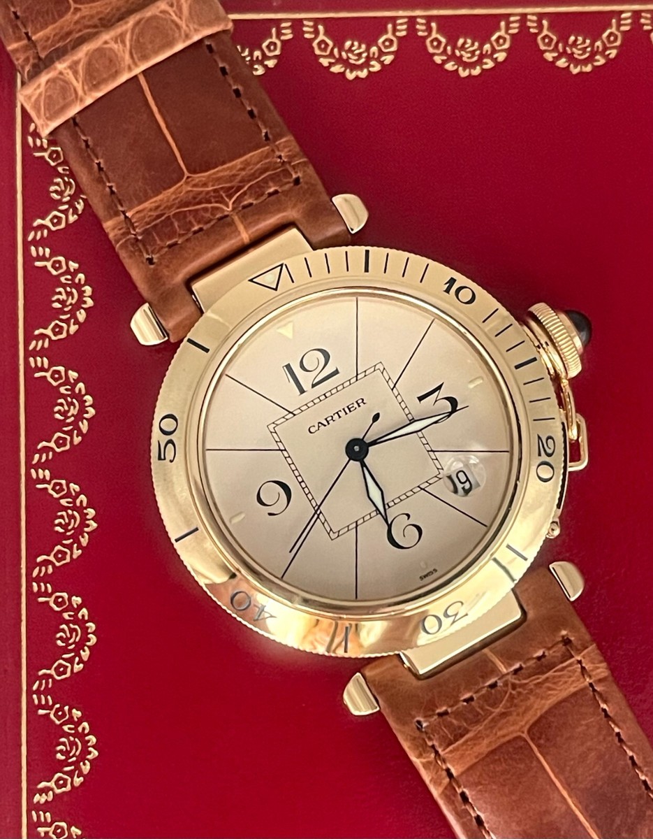 Armbanduhr Cartier Chronograph Gold Herren CARTIER PASHA QUARZ