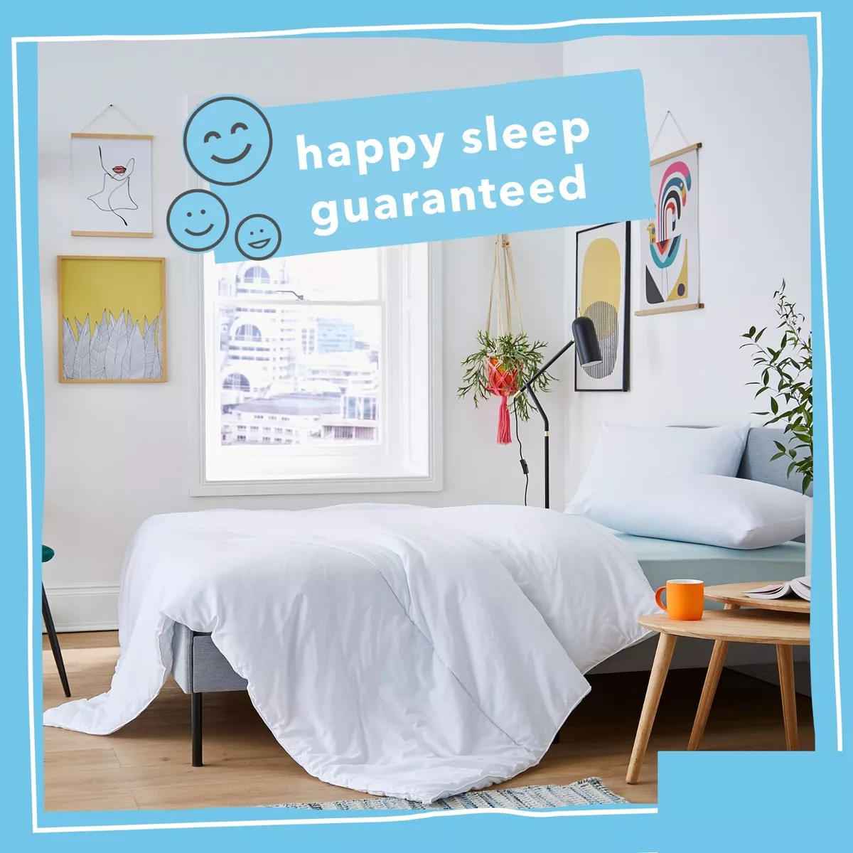 Duvet pillow and top mattress protector set
