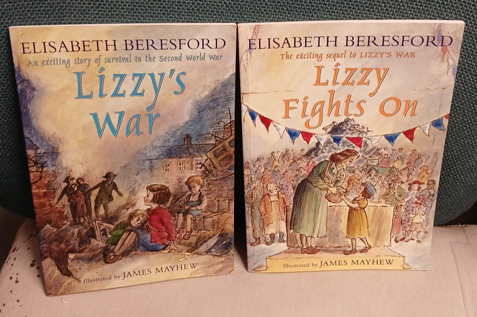 LIZZY'S WAR & LIZZY FIGHTS ON SIGNED BY ILLUSTRATOR JAMES MAYHEW