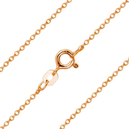 1mm Sterling Silver 14k Rose Gold 