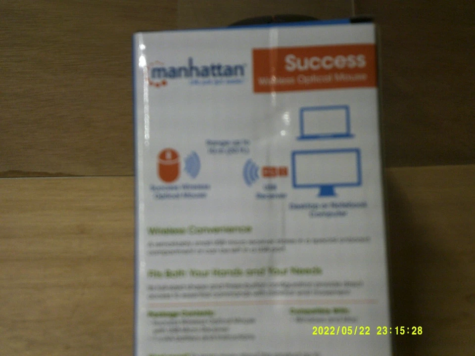 MANHATTAN 296849 SUCCESS Wireless Optical Mouse (Orange/Black) - Image 2 of 2