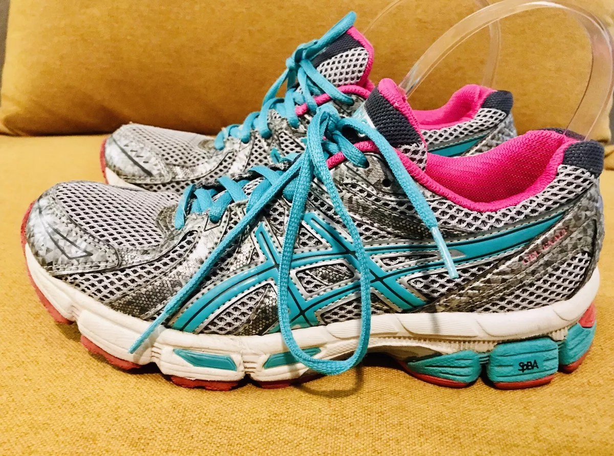 ASICS GEL EXALT 3 Size US 7M Running Athletic Shoes Grey Teal Pink