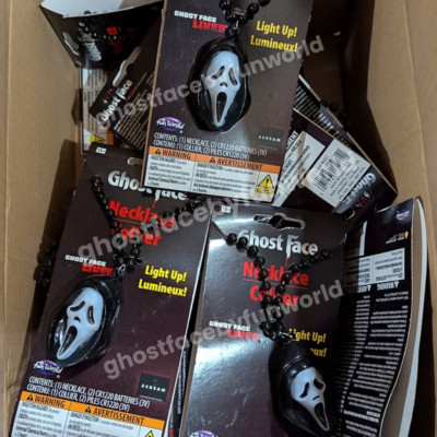 Ghost Face Light Up Halskette - funktioniert nicht - Charity Sale - Fun World Scream