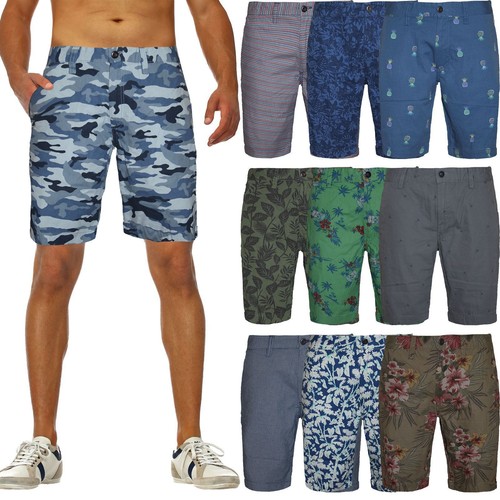 Pantalones para hombre Chino hasta la rodilla pantalones informales de algodón verano | eBay