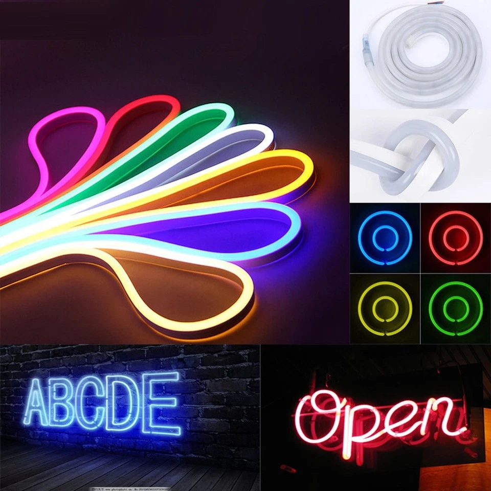 STRISCIA STRIP FLEX LED BOBINA NEON RGB SPINA 220V BIANCA TUBO ESTERNO 1 A 100 M - Immagine 2 di 4
