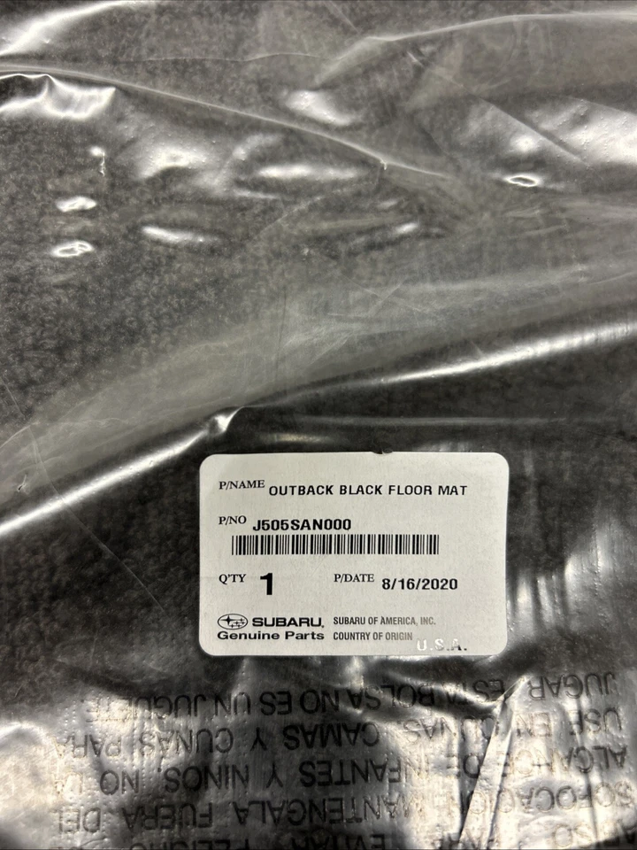全新 Subaru Outback J505SAN000 正品地毯替换脚垫 — 第 4/4 张图片