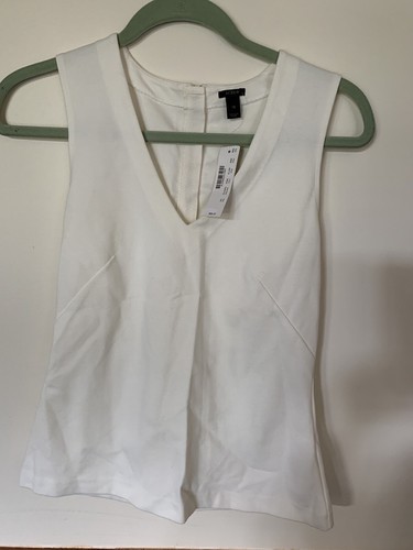 J.Crew Short Smock Sleeveless Top Ivory Cotton, Nylon, Spandex Women’s Sz XS - Picture 3 of 5
