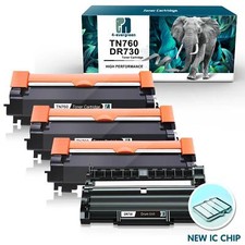 TN730 TN760 Toner Drum set Compatible for Brother HL-L2395DW DCP-L2550DW Lot
