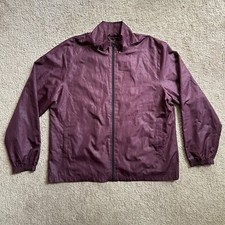 Everlast Windbreaker Womens XL Full Zip Mock Neck Lightweight Activewear Maroon