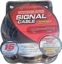 Rockford Fosgate RFI-16 Twisted Pair Signal Cable 16' (4.8 Meters) RCA Cable