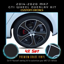 For 2014-2020 Mk7 Gti Wheel Rims Overlay Wrap Graphic Decal - Flat Matte Vinyl