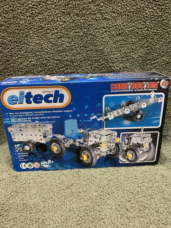 Kit creativo de construcción de metal para tractor y vagón de juguete Eitech Construction 80 Foto 2 de 4