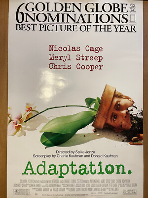Adaptation (2002) 27x40 D/S Original 1-Sheet Poster Nicolas Cage Charlie Kaufman