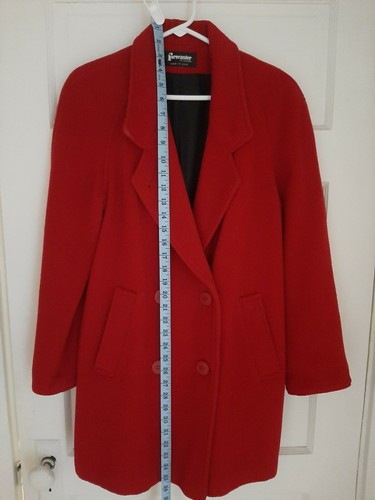 Vintage FORECASTER OF BOSTON RED WOOL BLEND COAT SIZE 10 - Picture 3 of 8