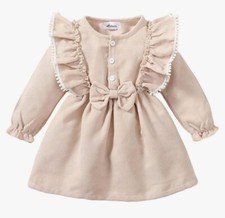 Fall Girls Dress Beige Size 4-5 Years