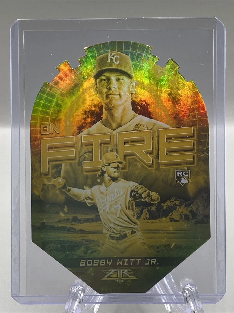 BOBBY WITT JR. 2022 Topps Fire RC Die-Cut On Fire Insert Gold