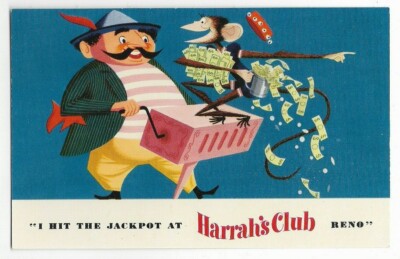 I HIT THE JACKPOT AT HARRAH'S CLUB RENO,NV~ORGAN GRINDER,MONKEY & LOTS OF CASH