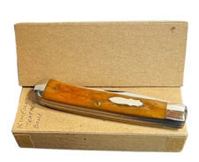 Pocketknife Family Tree 4 1/8 1997 Trapper Kinfolks *Tan* Bone KP-1474