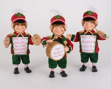 Karen Didion Originals 3 Piece Musical Elf Set New