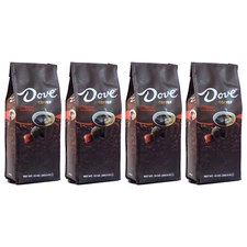Dove Dark Chocolate Flavored Ground Coffee, 10 oz bag, 4-pack