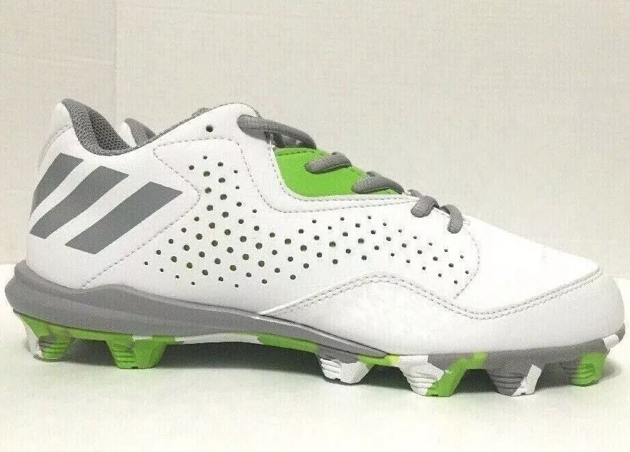 Adidas Wheelhouse 4 MD Low Softball Cleats White Gray Green Womens Choose Size