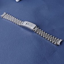 For Seiko 5 SNK361 Jubilee WatchBand Bracelet With Oyster Deployment Clasp 18mm