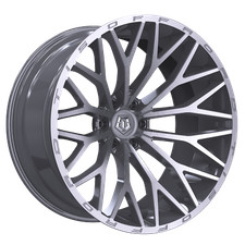 1 Tis 20x10 6x5.50 -24 566bsm Brushed Silver Milled Wheel Rim