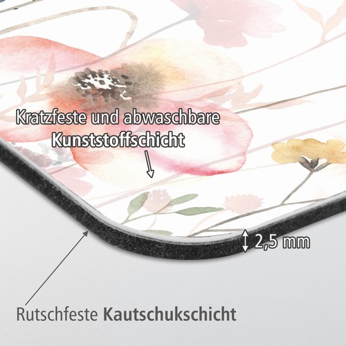 itenga Mauspad Schmetterling 20x18 cm Kunststoff rutschfest Mousepad abwischbar - Afbeelding 2 van 4