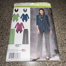 Simplicity 1323 Knit Tunic Pants Infinity Scarf Sz 14 16 18 20 22 SEWING PATTERN