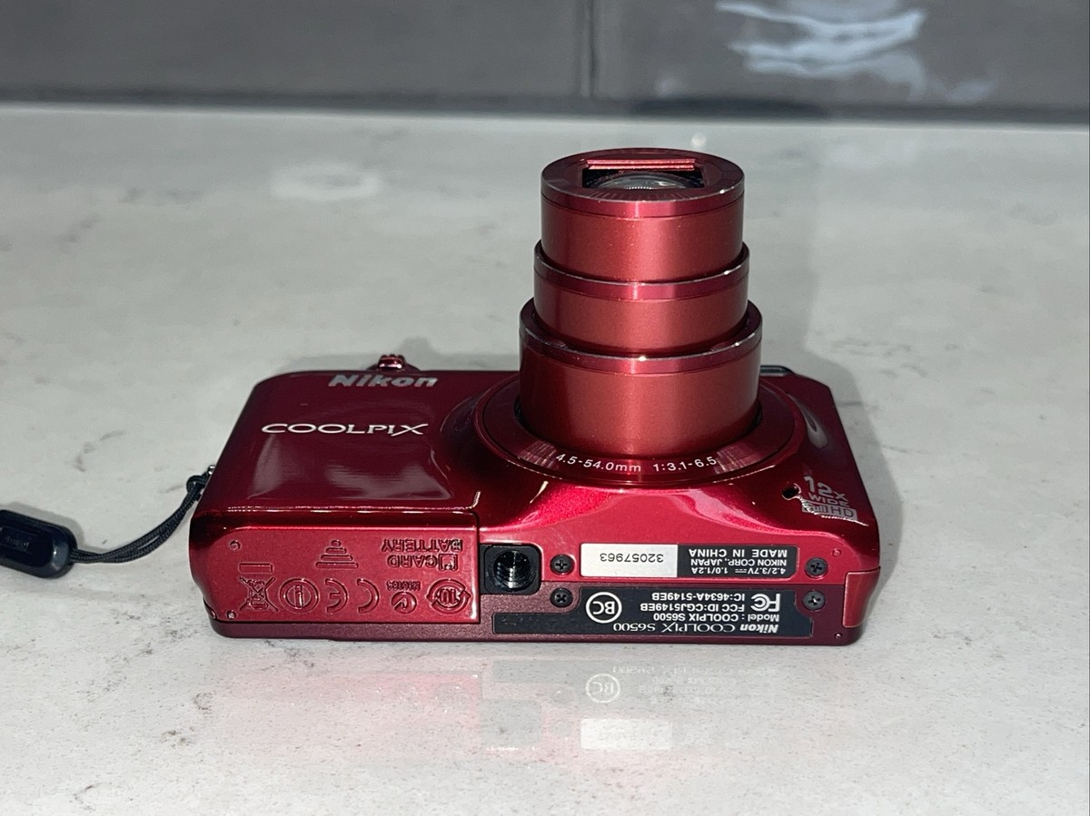 NIKON Coolpix S6500 Bundle 16MP 12X Zoom Shiny RED - FULLY NIKON Coolpix S6500 Bundle 16MP 12X Zoom Shiny RED - FULLY