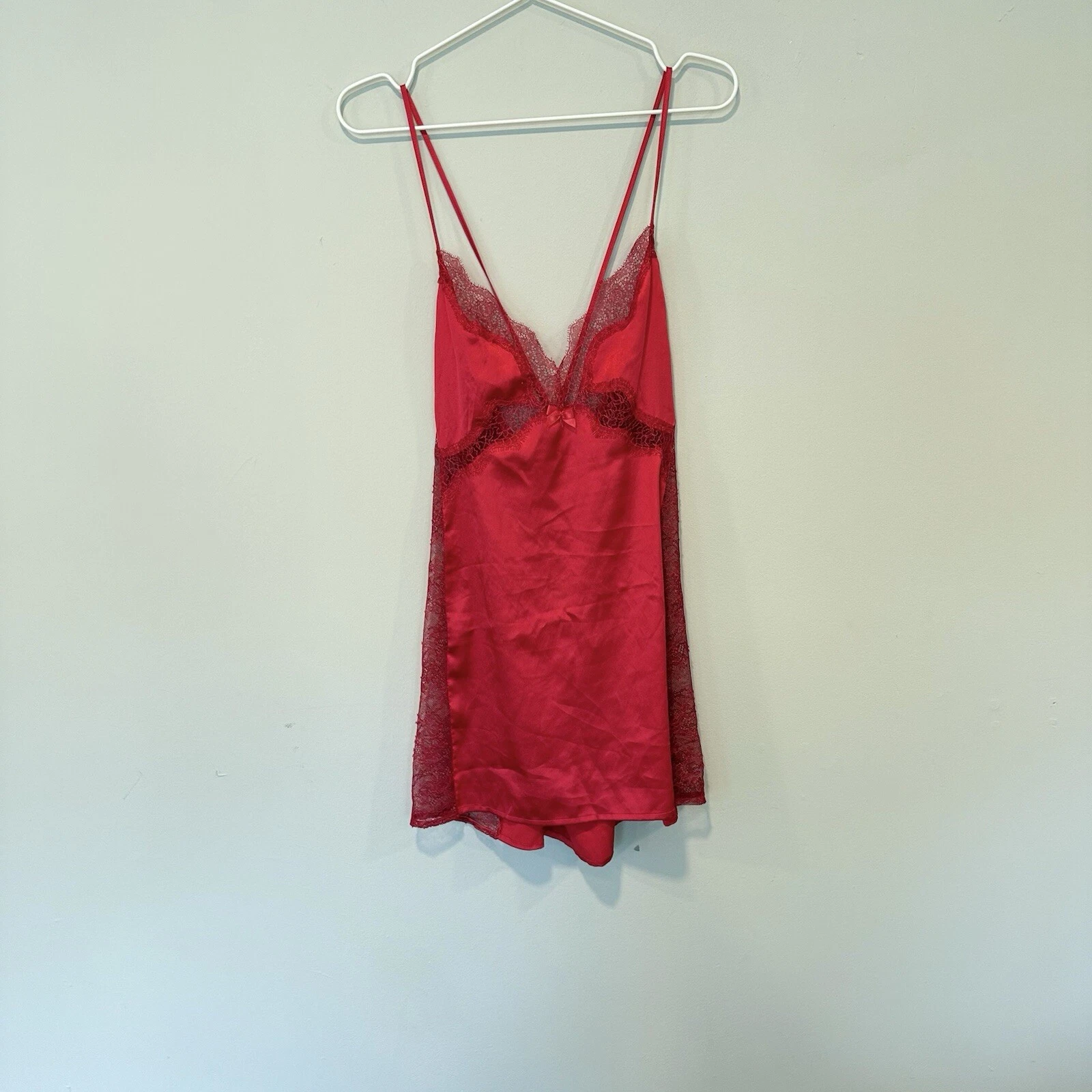 UNDERCOVER Abito Victoria's Secret rosso slip con ritagli in pizzo taglia large 1185