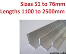 ALUMINIUM ANGLE UNEQUAL 51mm 57mm 63mm 76mm L profile upto 2500mm 2.5m