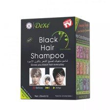 Dexe  Black Hair Shampoo 5minute Dye Instant colour Black Shine & Nourish25mlx10