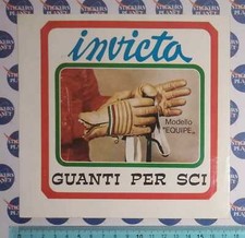 ADESIVO VINTAGE STICKER AUTOCOLLANT AUFKLEBER SKI INVICTA GUANTI SCI ORIGINAL