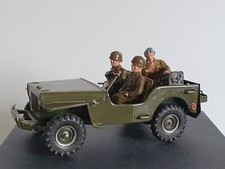 Arnold D.R.G.M Jeep 2500 Uhrwerk Soldaten MP Made US Zone Militär Blechspielzeug