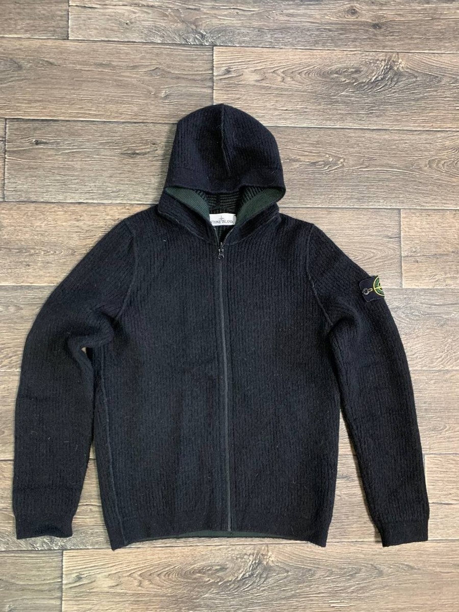 stone island reversible Zip hoodie 6715578d1 wool men black stone island reversible Zip hoodie 6715578d1 wool men black