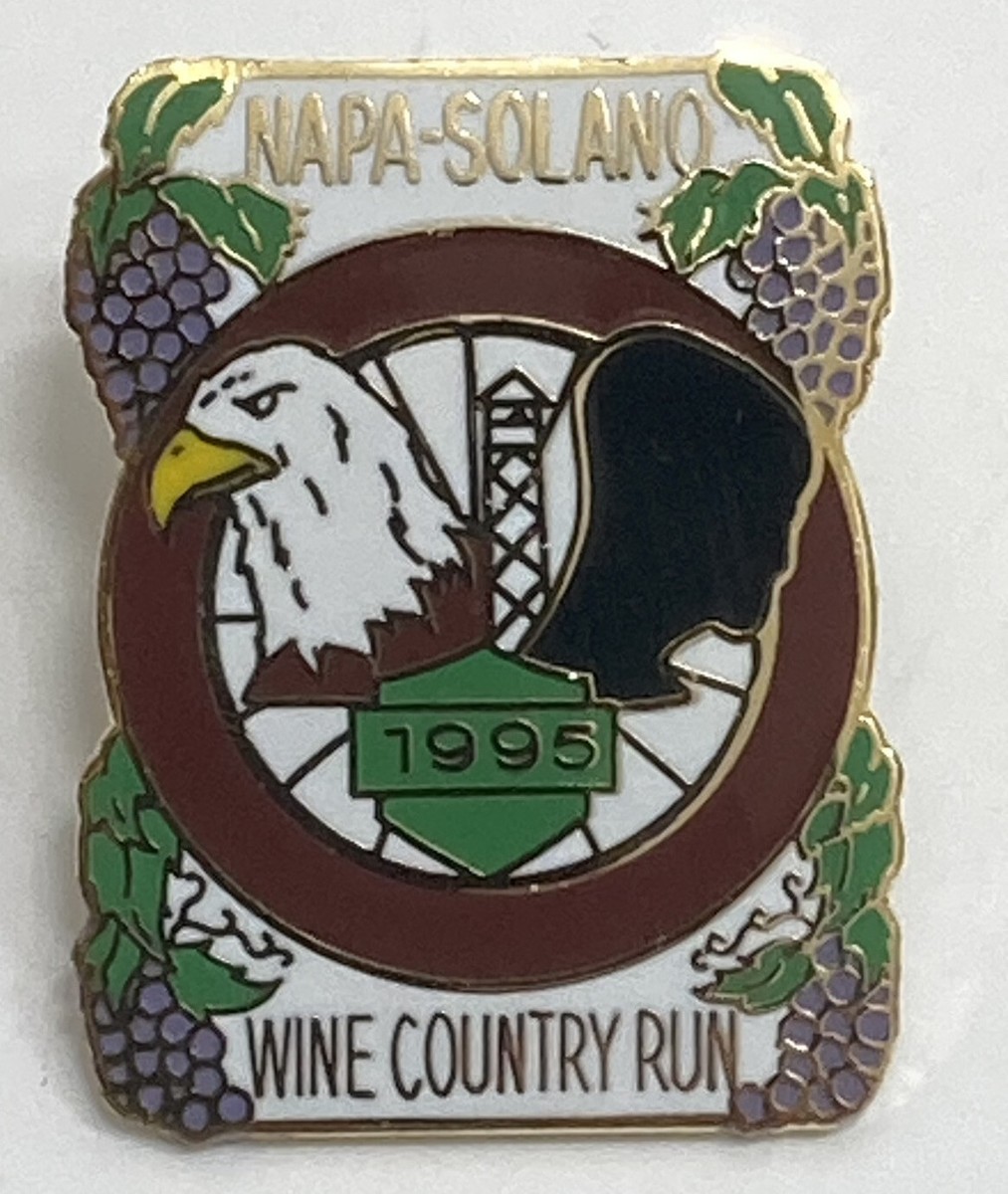 Vintage 1995 Napa Solano Wine Country California Motorcycle Screw On Pin  EUC | eBay