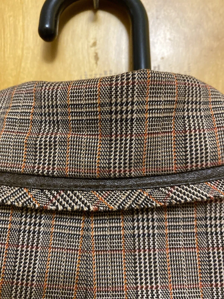 Chaqueta Blazer Vintage Requisitos Cuadros Botón Único Talla 16 Marrón Foto 4 de 4