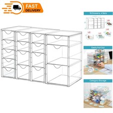 Clear Acrylic Storage Set with 16 Drawers - Perfect for Office & Crafts