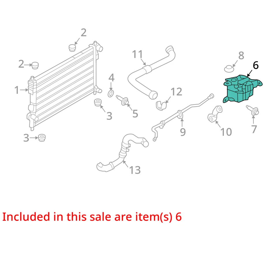 Ford Taurus 2017 (botella de desbordamiento de refrigerante sedán OEM 139 k millas - LKQ403688249 Foto 4 de 4