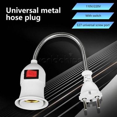 AC110-220V E27 LED Light Bulb Lamp Holder Flexible Extension Adapter Socket New 