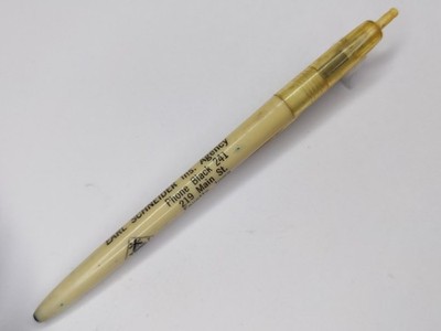 c1960s Fayette, Iowa Earl Schneider Insurance Agency Advertising Pen IA G9
