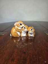 Contemporary John Beswick Rabbit Family Figurine 