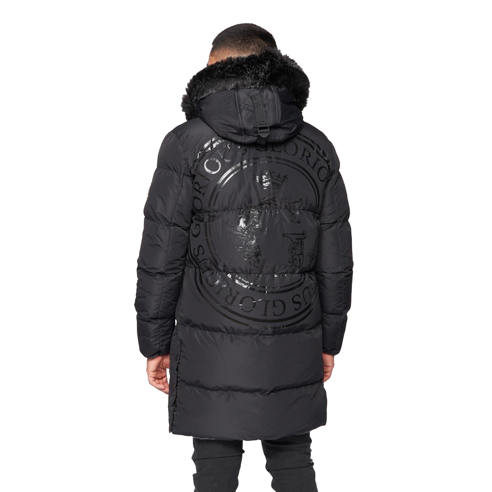 Glorious Gangsta Omarez 2.0 Casual Comfort Stylish Long Puffer Jacket Mens Black image 3