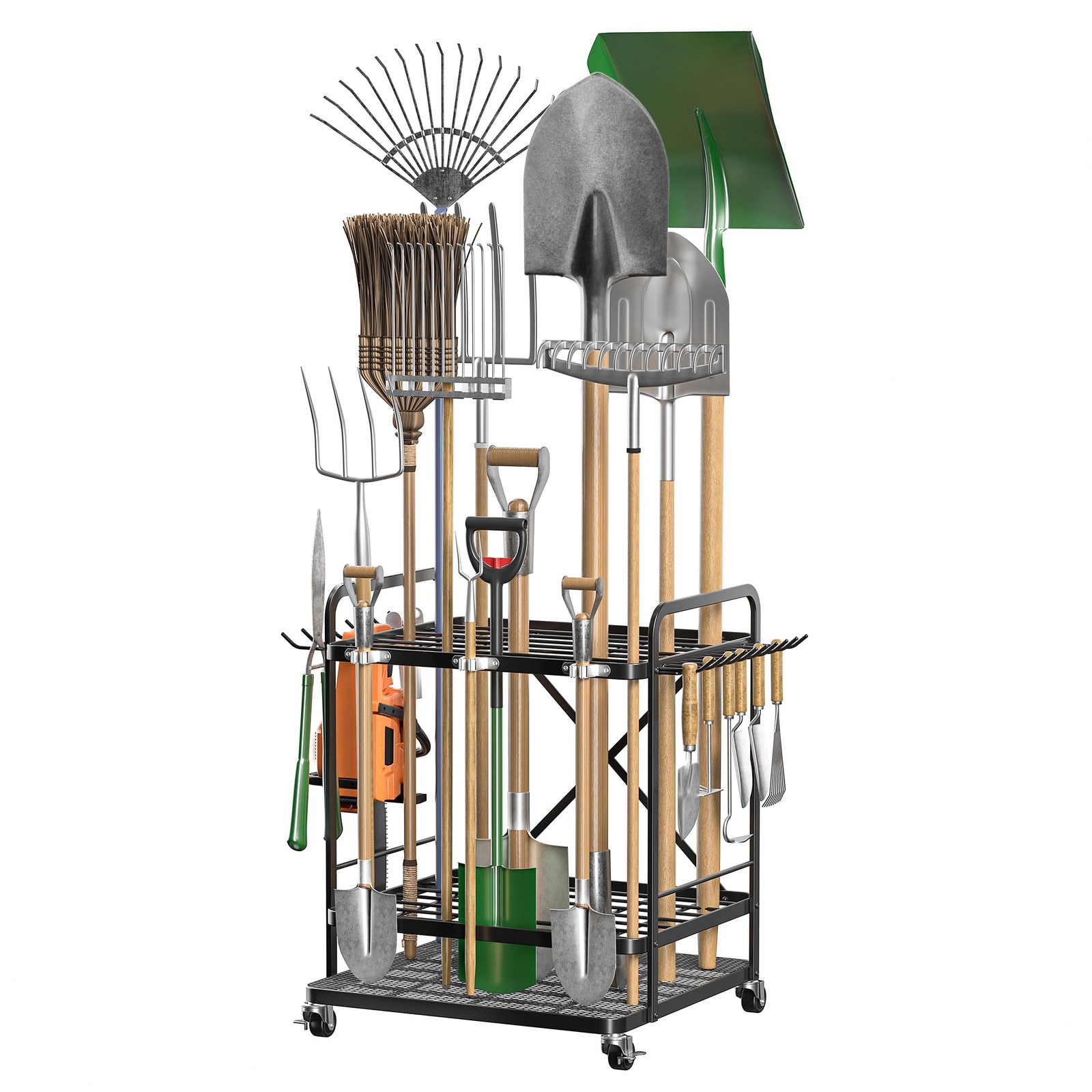 Outdoor Garden Tool Organizer for Garage Shed and Yard Storage