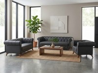 Chesterfield 3-Sitzer-Sofa 2-Sitzer-Sofa Sessel Klassisch Leder Komfort