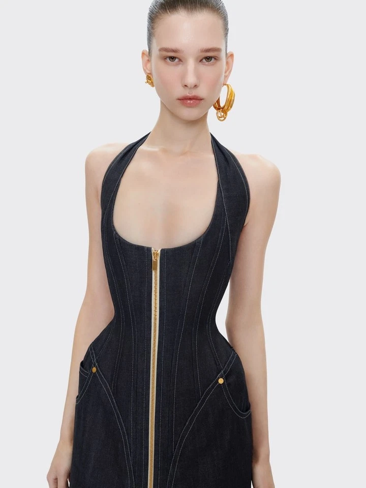 Schiaparelli Pendientes de latón de alta calidad con hebillas de diamante completas Foto 3 de 3