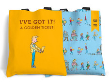 WILLY WONKA: TOTE BAG 'I'VE GOT IT! A GOLDEN TICKET!': ROAD DAHL: BRAND NEW LOOK