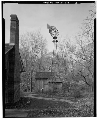 #ad #ad Porter Indiana Chellberg Farm Pump House Windmill 1900s East Elevation $13.49