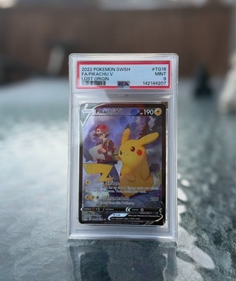 Pikachu V Tg16/Tg30 Swsh11: Lost Origin Trainer Gallery Holo PSA 9